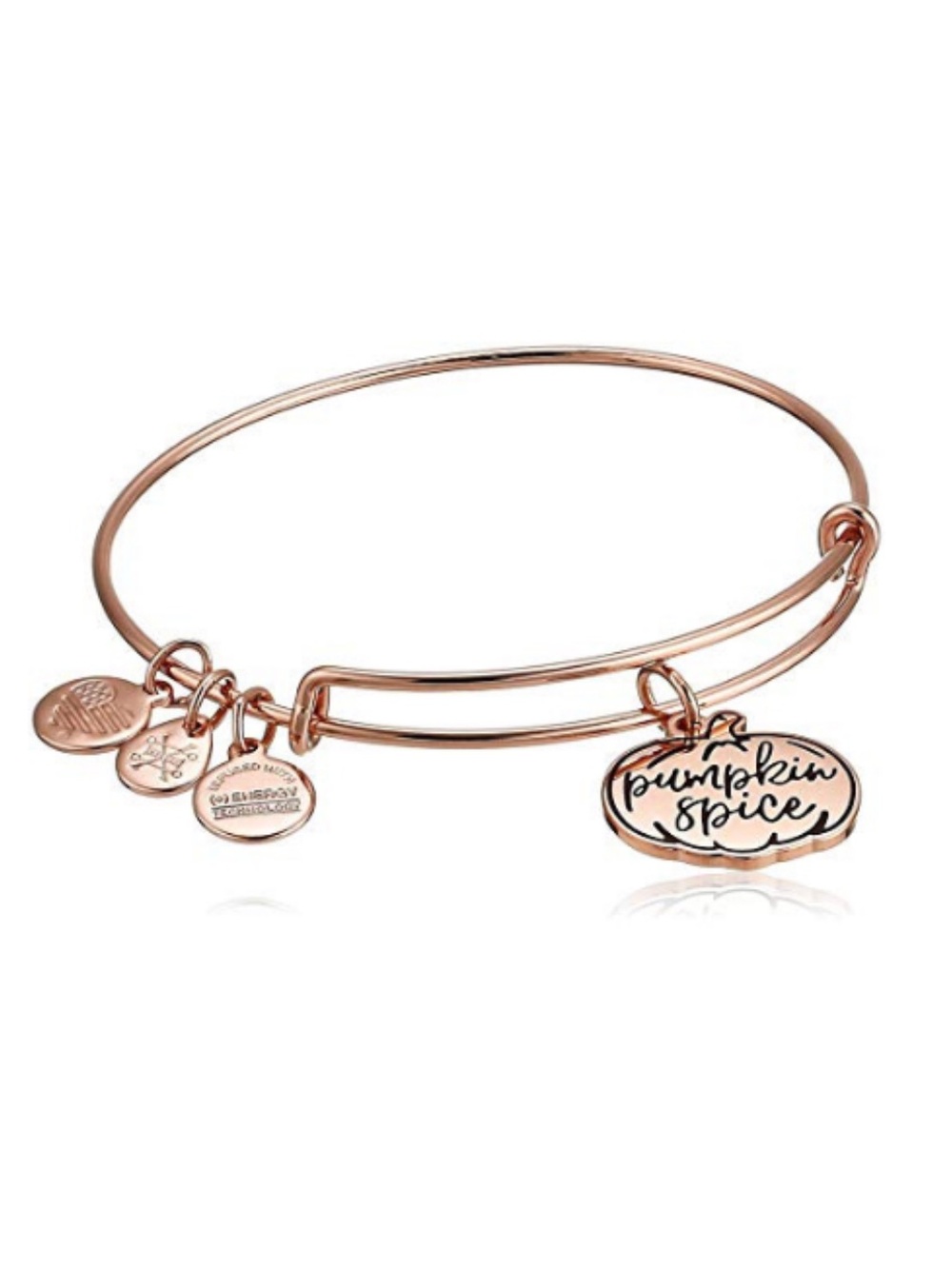 Alex and Ani 'Pumpkin Spice' Pumpkin Shaped Charm Bangle Bracelet - Rose Gold